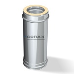 Дымоход утепленный (сэндвич) CORAX 0.5м 80/160, AISI 430/430, 0.5+0.5 - фото