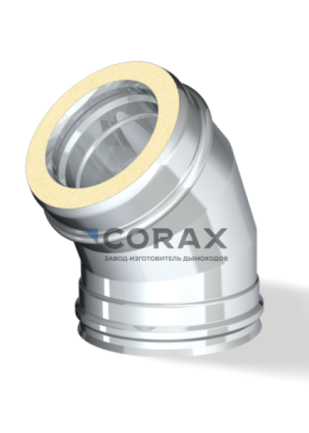 Сэндвич-отвод 45/135 CORAX 80/160 AISI 430 0,5/0,5