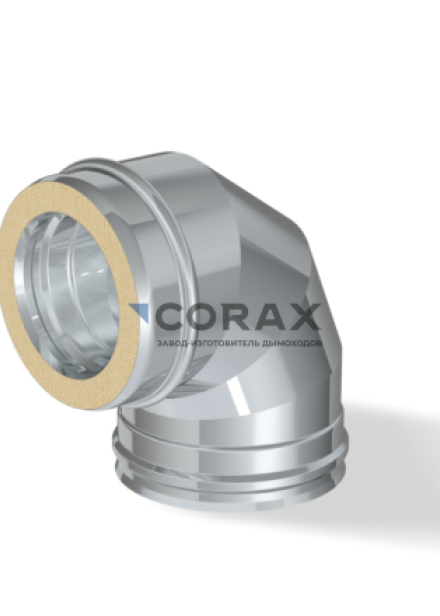 Сэндвич-отвод 90 CORAX 80x160 AISI 430 0,5/0,5