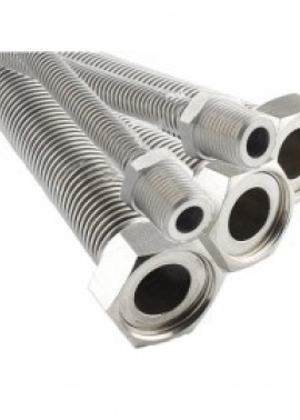 Шланг газовый в металлической оплетке 1,0  м г-шт 1/2"